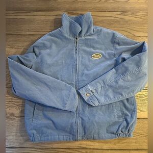 Brixton Sky Blue Zip-Up Corduroy Jacket Size S-Cute!